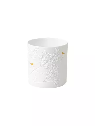 RAEDER | Teelichthalter GOLDVOGEL 6,5x7cm Weiss | 